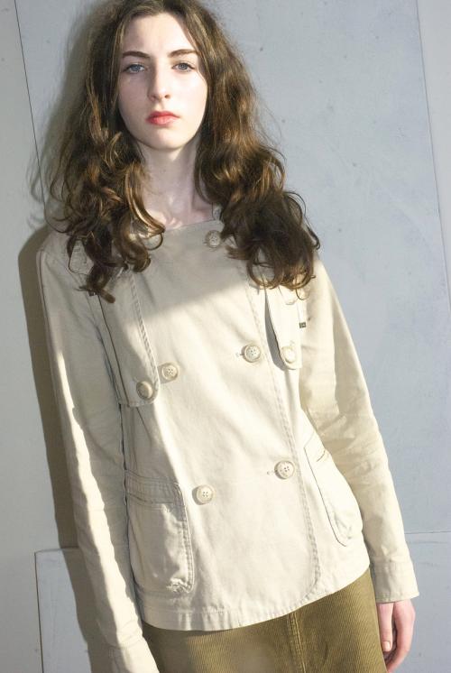 John Rocha Size 12 - Jacket - Coat - Beige -Three quarter Jacket - Lined  -  GLAM shop Vintage  - Classic Collection 019GSV Image