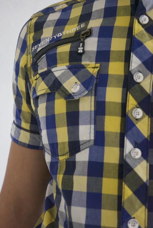 010GSV-Mens-Relaxed-Blue and Yellow check-Seventy Three Image
