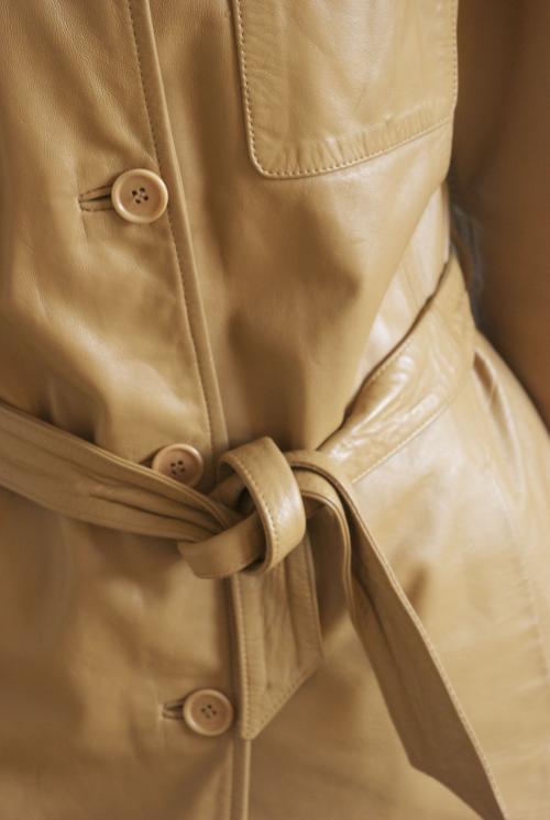 017GSV-Classic-Tan Leather - Three quarter -  Benetton Jacket  Image