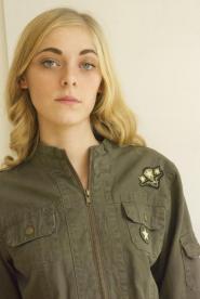 Urban Behavior - size  - 14 - Jacket -Military - Khaki - Jacket - Stars on pocket - GLAM shop - Vintage 009GSV Image