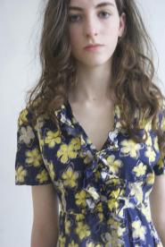 018GSV- DRESS- Navy blue  with yellow flowers-la Redoute  Image