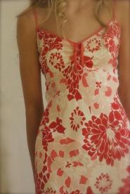 Dress - Size 10 - Size 10 - 12 - Red - Floral-String Strap - Dress Collection - GLAM shop - Vintage Collection 004GSV Image