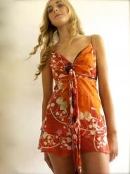 Dress - Top - Size 12 - Hot Oranges and Reds -  - Fun Collction - GLAM shop - Vintage   003GSV Image