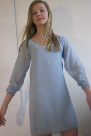 003GS - White Label- Pale blue Tunic Top - Dress Image