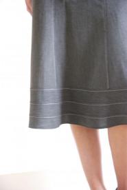 022GSV -Work  - BM-Long line -Skirt- Grey  Image