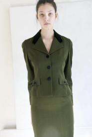 019GsVMil-Joseph-Skirt suit-Bottle green  Image